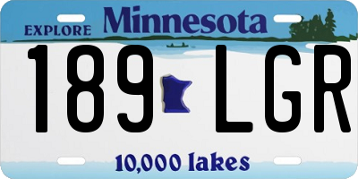 MN license plate 189LGR