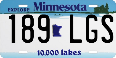 MN license plate 189LGS