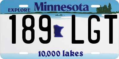 MN license plate 189LGT