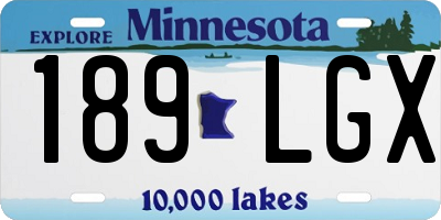 MN license plate 189LGX