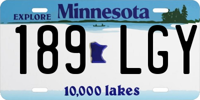 MN license plate 189LGY
