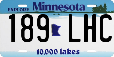 MN license plate 189LHC