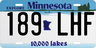 MN license plate 189LHF