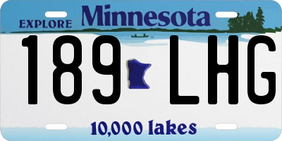 MN license plate 189LHG