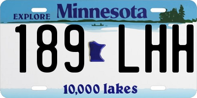 MN license plate 189LHH