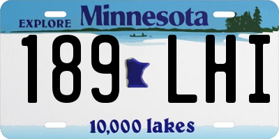 MN license plate 189LHI