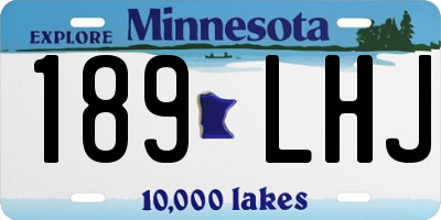 MN license plate 189LHJ