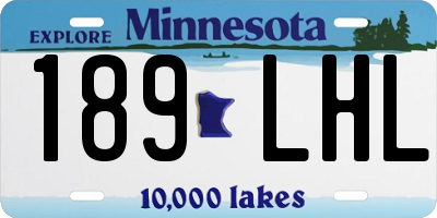 MN license plate 189LHL
