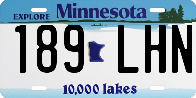 MN license plate 189LHN