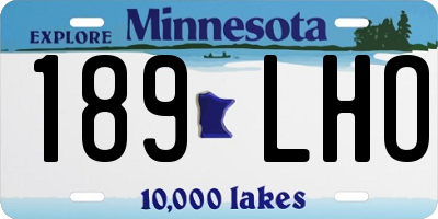 MN license plate 189LHO