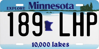 MN license plate 189LHP