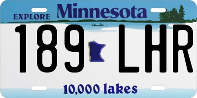 MN license plate 189LHR