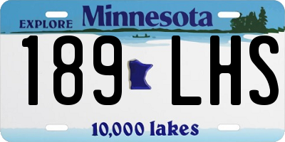 MN license plate 189LHS