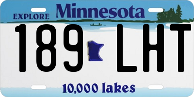 MN license plate 189LHT