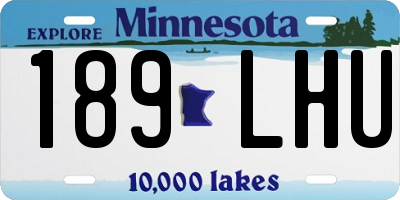 MN license plate 189LHU