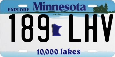 MN license plate 189LHV