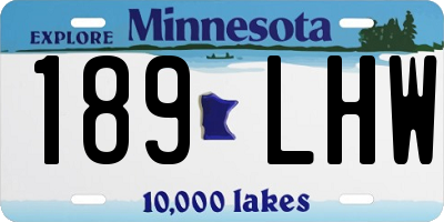 MN license plate 189LHW