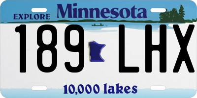 MN license plate 189LHX