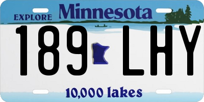 MN license plate 189LHY