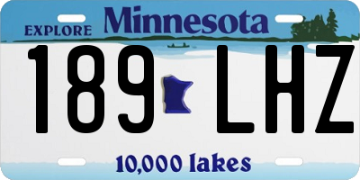MN license plate 189LHZ