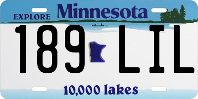MN license plate 189LIL