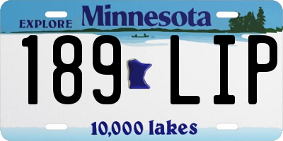 MN license plate 189LIP