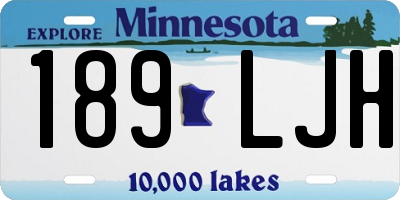 MN license plate 189LJH