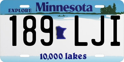 MN license plate 189LJI