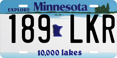 MN license plate 189LKR