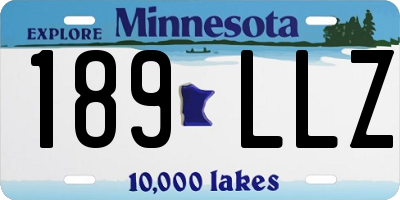 MN license plate 189LLZ
