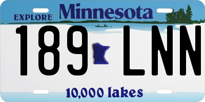 MN license plate 189LNN