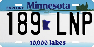 MN license plate 189LNP