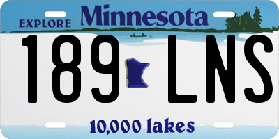 MN license plate 189LNS