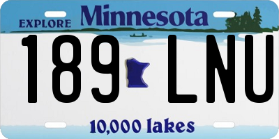 MN license plate 189LNU