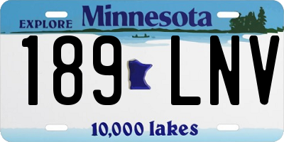 MN license plate 189LNV