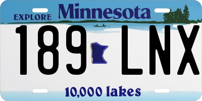 MN license plate 189LNX