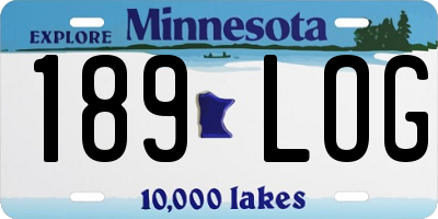 MN license plate 189LOG