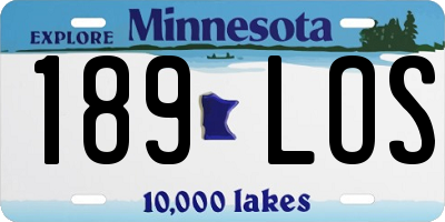 MN license plate 189LOS