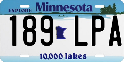 MN license plate 189LPA