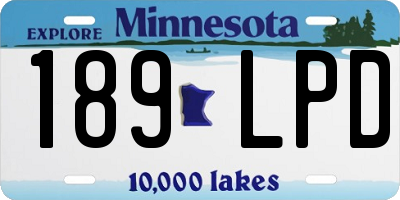MN license plate 189LPD