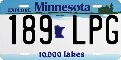MN license plate 189LPG
