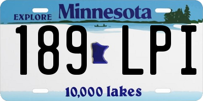 MN license plate 189LPI