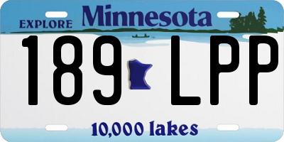 MN license plate 189LPP