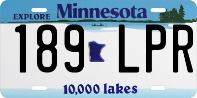 MN license plate 189LPR