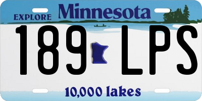 MN license plate 189LPS
