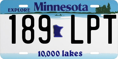 MN license plate 189LPT
