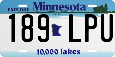 MN license plate 189LPU