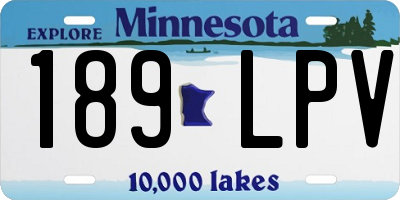 MN license plate 189LPV
