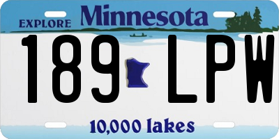 MN license plate 189LPW