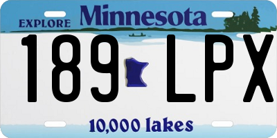 MN license plate 189LPX
